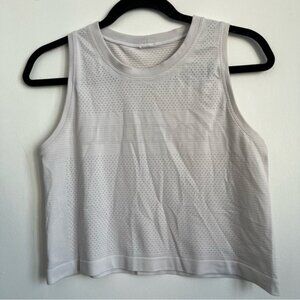 Lululemon Breeze By Muscle Crop Athletic Tank TopWhiteUS 4